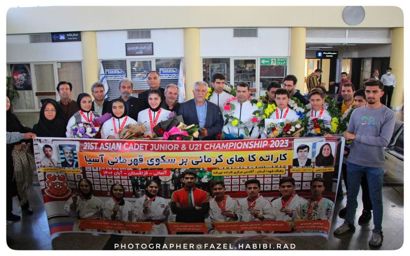 استقبال از قهرمانان ملی پوش کاراته باشگاه مس کرمان