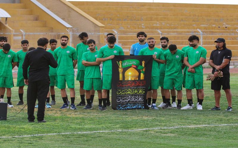 شروع تمرینات مس کرمان با توسل به سیدالشهدا و ادای احترام به شهدای دفاع از وطن