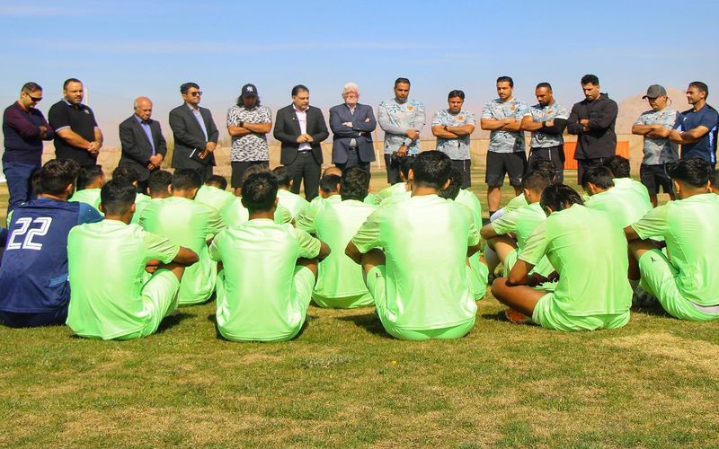 حضور مدیرعامل باشگاه مس کرمان در تمرین تیم فوتبال مس