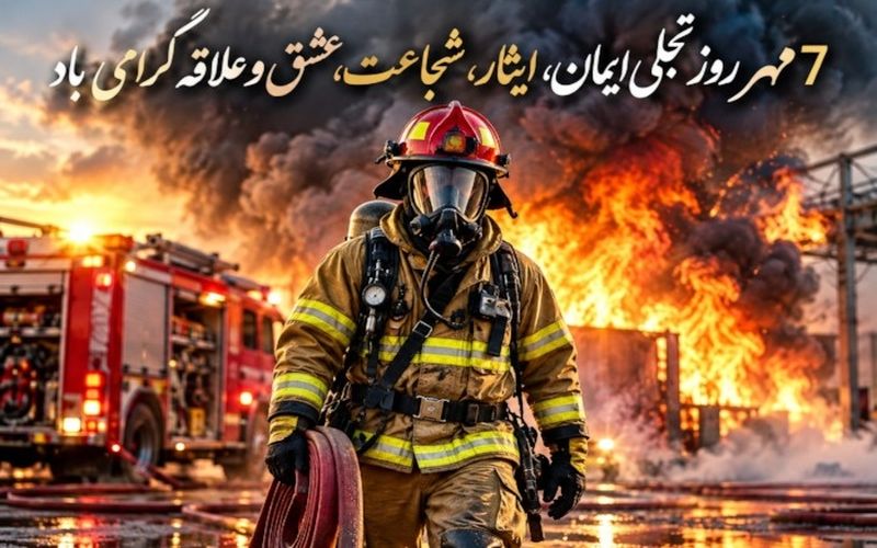 7 مهرماه روز ملی ایمنی و آتش نشانی بر تمامی آتش نشانان فداکار مبارک باد